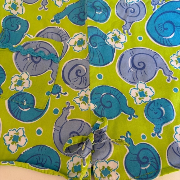 Lilly Pulitzer Dress escargot Snail Green Blue escargot - Picture 7 of 8